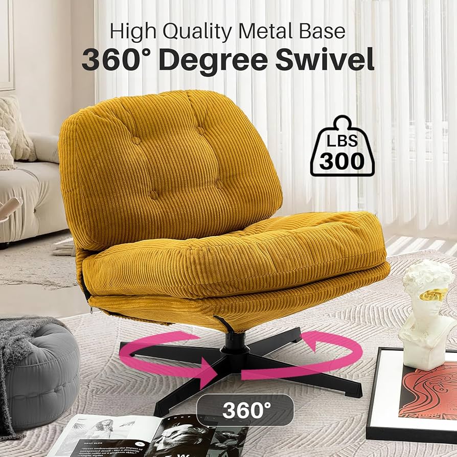 Amazon.com: Redlife Swivel Accent Chair with Ottoman, Comfy